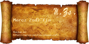 Mercz Zsófia névjegykártya